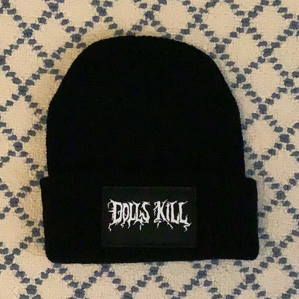 Dolls Kill Black Beanie